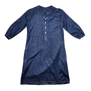 The Podolls Jean Shift Tunic Dress Size Small Pockets 3/4 Sleeve Light Weight